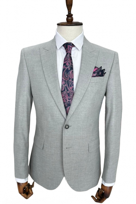 Costum 2023A gri slim fit Demarco