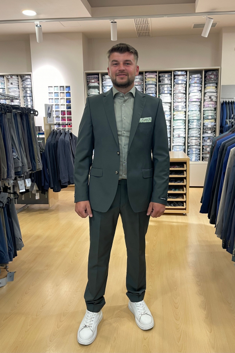Costum Mereo slim verde Paolo Rossi