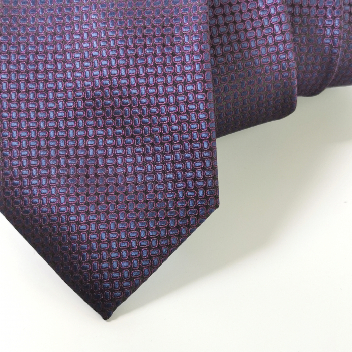 Cravata 240 indigo texturata Massimo Clessi [2]