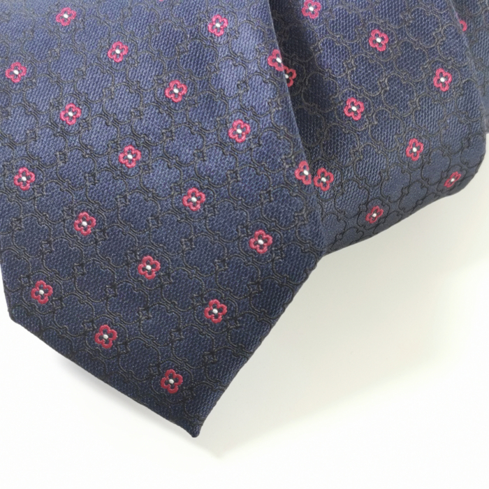 Cravata 247 bleumarine flori Massimo Clessi [6]