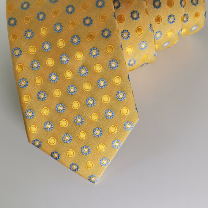 Cravata 248 galben flori Massimo Clessi [4]