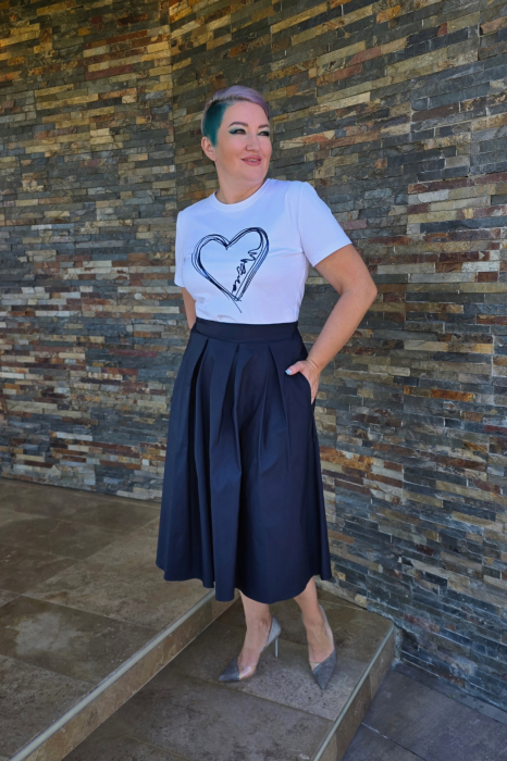 Fusta 6104 bumbac bleumarine Anesia [2]