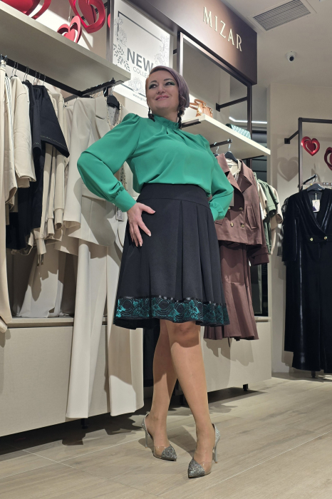 Fusta 804 pliuri verde Letty [4]