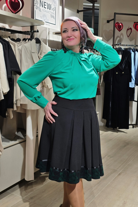 Fusta 804 pliuri verde Letty [6]