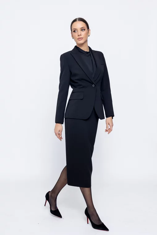 Fusta C3502 midi neagra Caramel [5]
