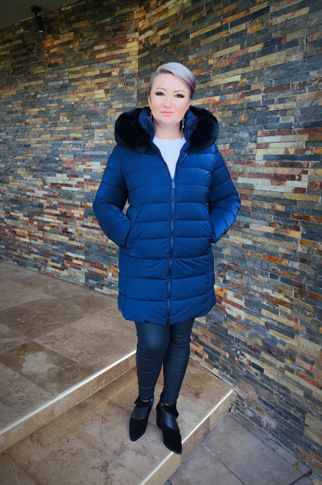 Geaca Beatrice bleumarine Virginia Blu [3]