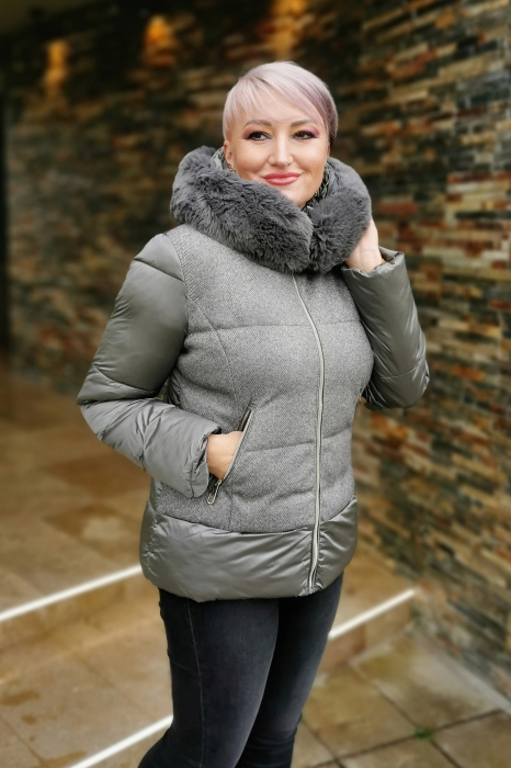 Geaca Eloisa gri Virginia Blu [2]