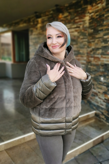 Geaca Ilaria kaki Virginia Blu [4]