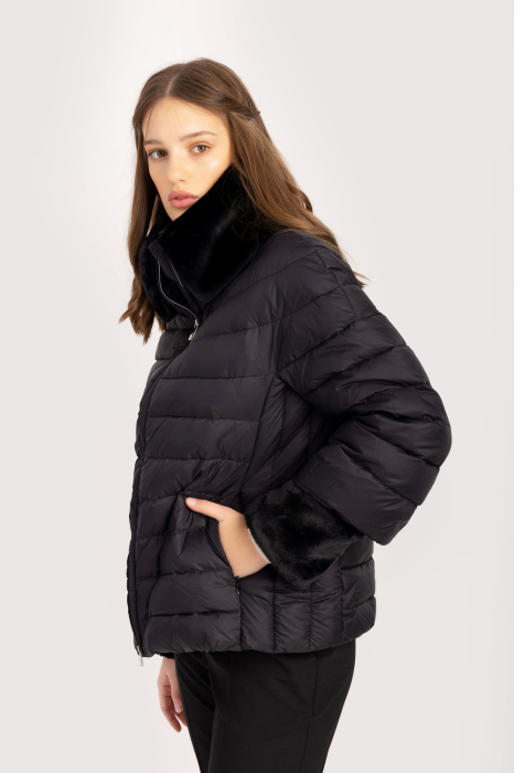 Geaca Inessa neagra puf Madzerini [3]