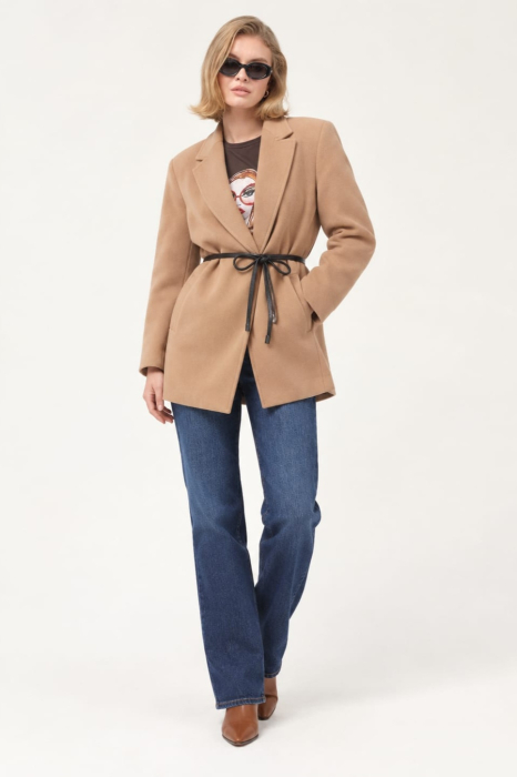 Palton 602 scurt camel Cristina Barros [2]