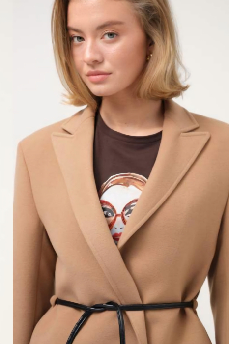 Palton 602 scurt camel Cristina Barros [6]