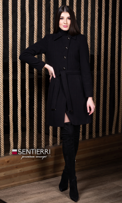 Palton 801 negru Sentierri [2]