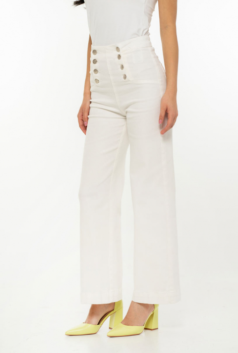 Pantalon 15800 denim alb Hermosa [3]