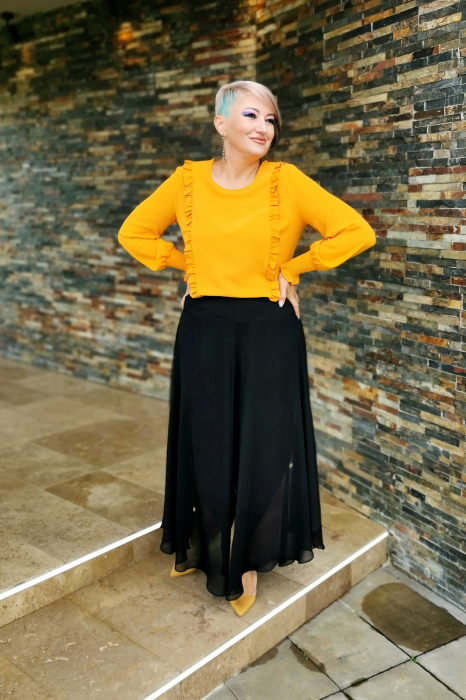 Pantalon 225 voal negru Exnec [3]