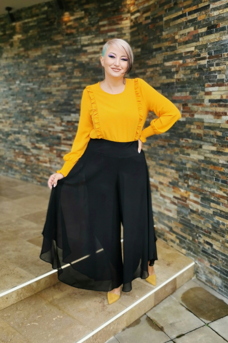 Pantalon 225 voal negru Exnec [7]