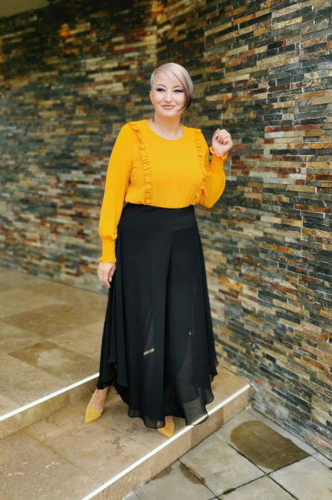 Pantalon 225 voal negru Exnec [8]