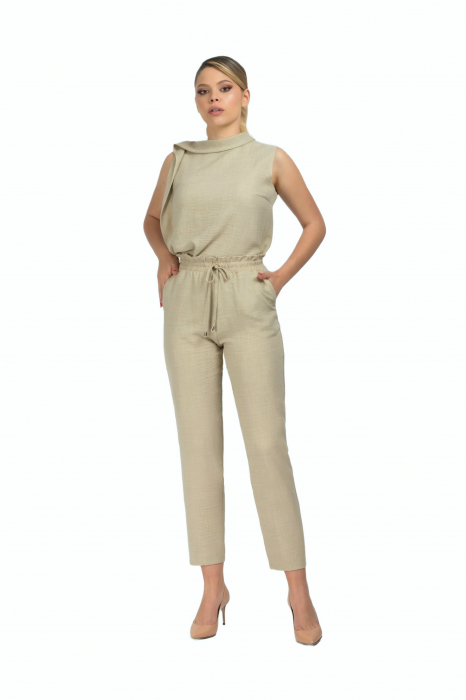 Pantalon 4412 bej conic La Donna