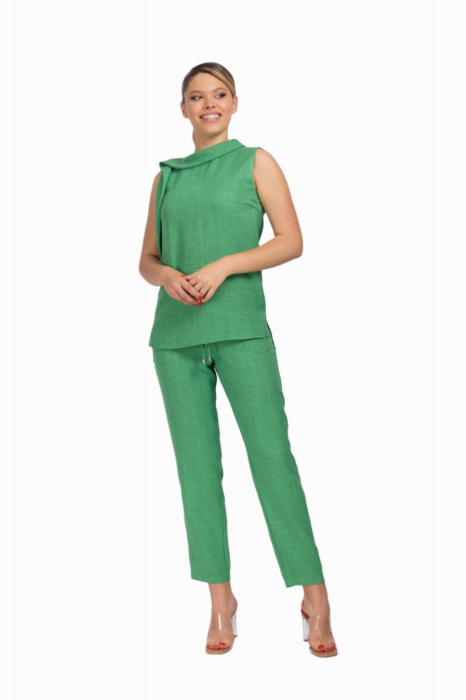 Pantalon 4412 verde conic La Donna