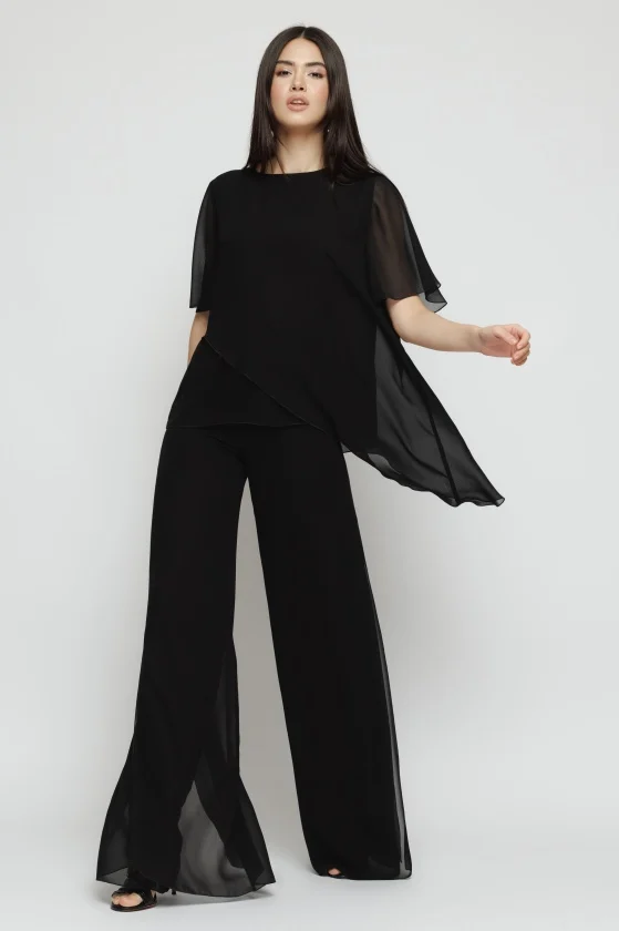 Pantalon 5234 voal negru Mizar