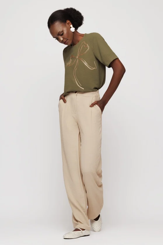 Pantalon 5307 bej larg Mizar