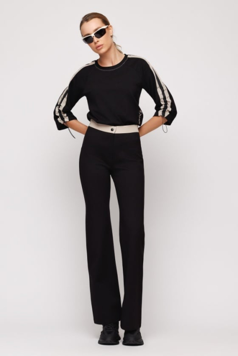 Pantalon 5358 negru evazat Mizar [1]