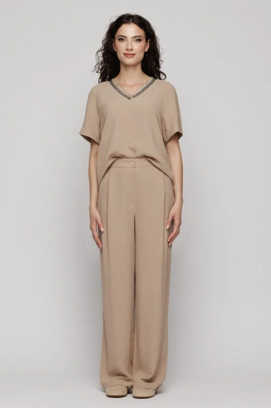 Pantalon 6258 bej larg US1MMizar [2]