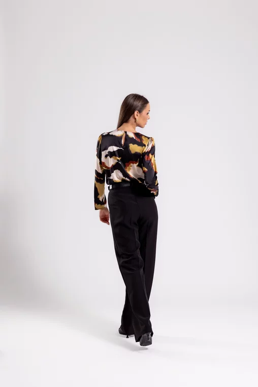 Pantalon C2412 negru pliu Caramel 46 [6]