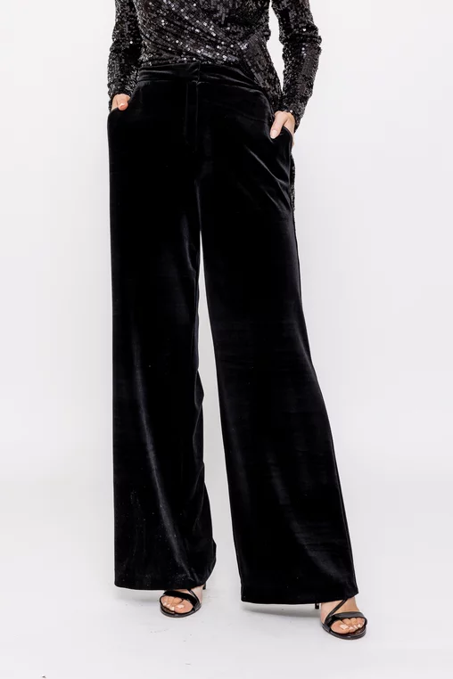 Pantalon C2521 negru catifea Caramel [4]