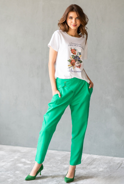 Pantalon LETICIA verzi Hermosa [6]