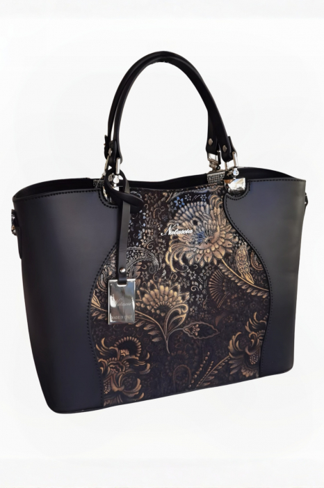 Poseta PP11P piele naturala neagra Cavalera [1]