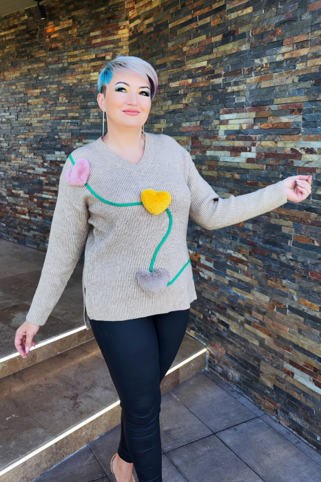 Pulover 0876 bej [5]