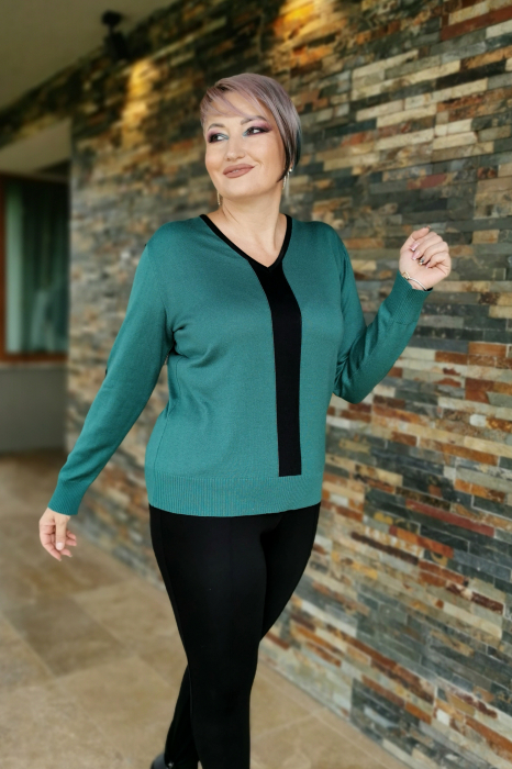 Pulover 199 verde magnetic l