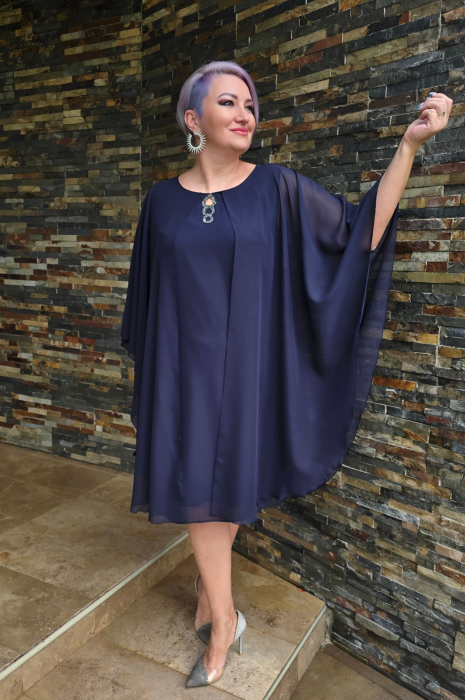 Rochie 064 voal bleumarine Viada [3]