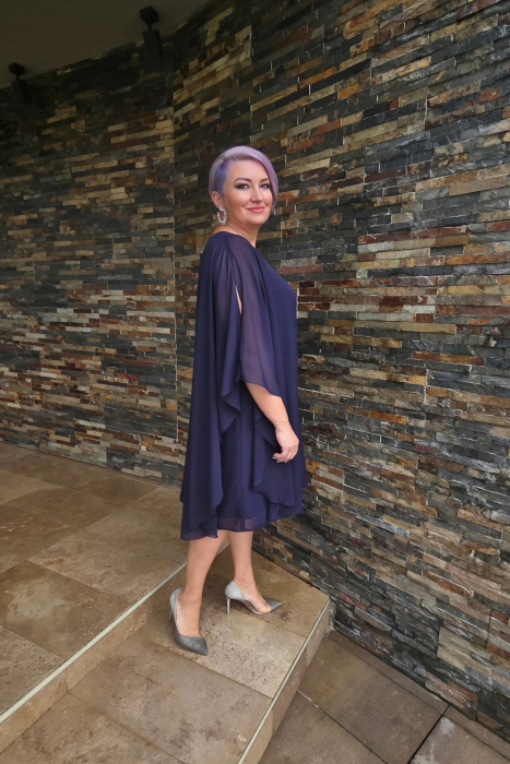 Rochie 064 voal bleumarine Viada [4]