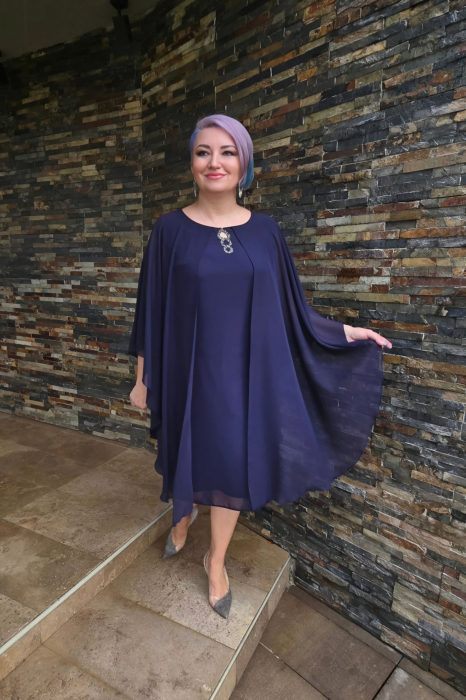 Rochie 064 voal bleumarine Viada [2]
