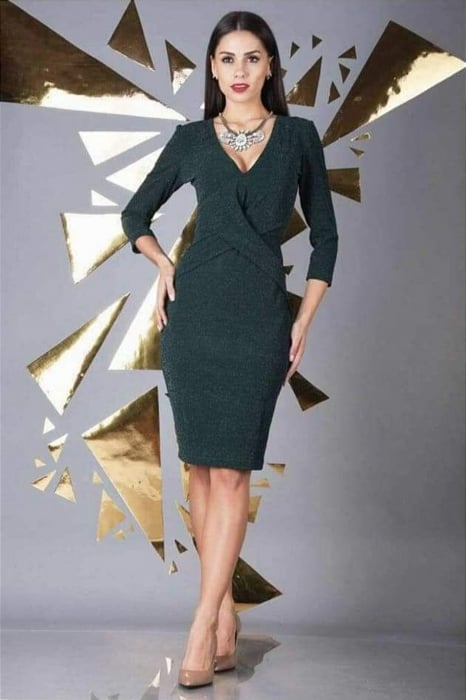 Rochie 101 verde Ginette