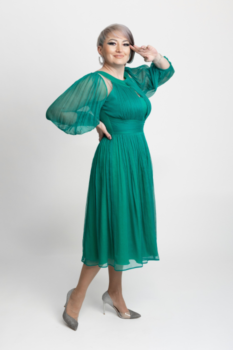 Rochie 1533 verde Leonard [2]