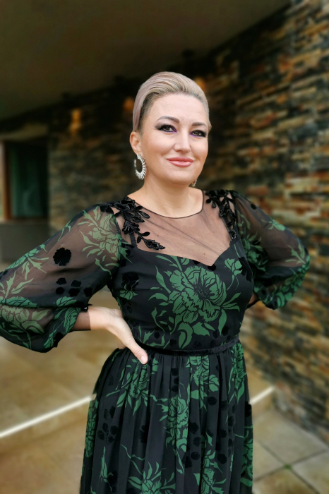 Rochie 1620neagra/verde Leonard [3]