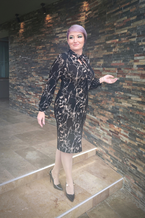 Rochie 1628 imprimata Leonard [4]