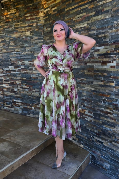 Rochie 1778 voal imprimat Leonard [3]