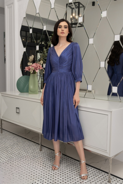 Rochie 1809 albastru metal Leonard [2]