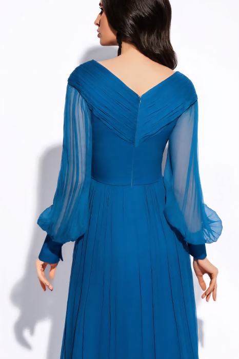 Rochie 1850 matase naturala marine Leonard [3]