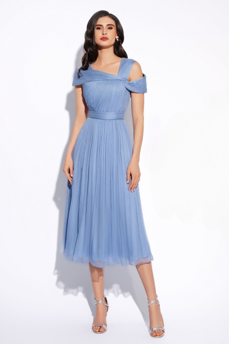 Rochie 1861 matase naturala blue Leonard