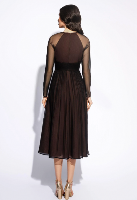Rochie 1873 neagra matase naturala Leonard [2]