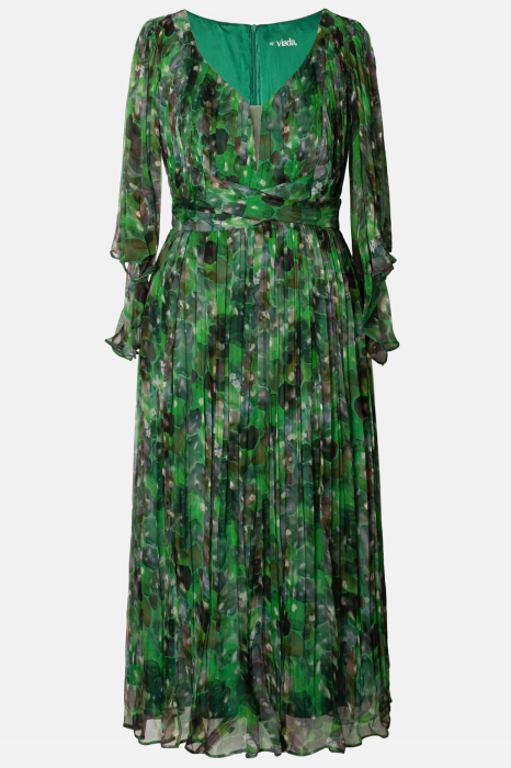 Rochie 190 verde matase naturala Viada [2]