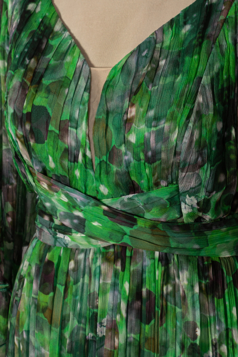 Rochie 190 verde matase naturala Viada [3]