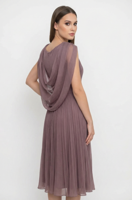 Rochie 1925 mov matase naturala Leonard [3]