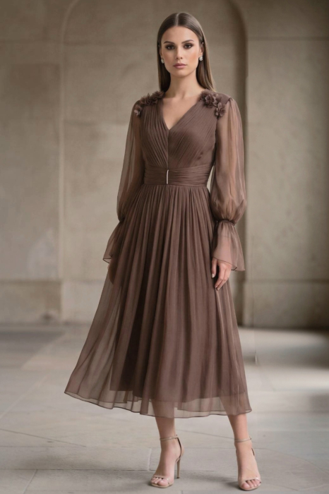 Rochie 1965 maro matase naturala Leonard [4]