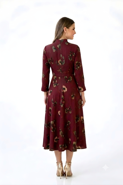 Rochie 1967 grena flori Leonard [6]