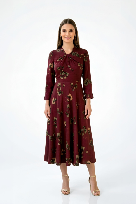 Rochie 1967 grena flori Leonard [2]